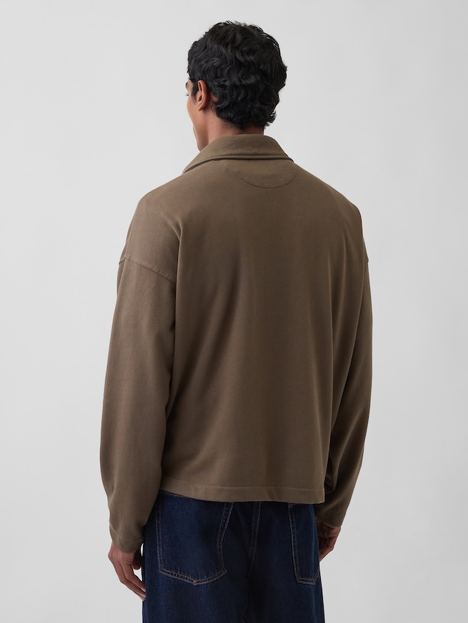 ヴィンテージソフト フレンチテリー ロゴオーバーサイズジャケット-2