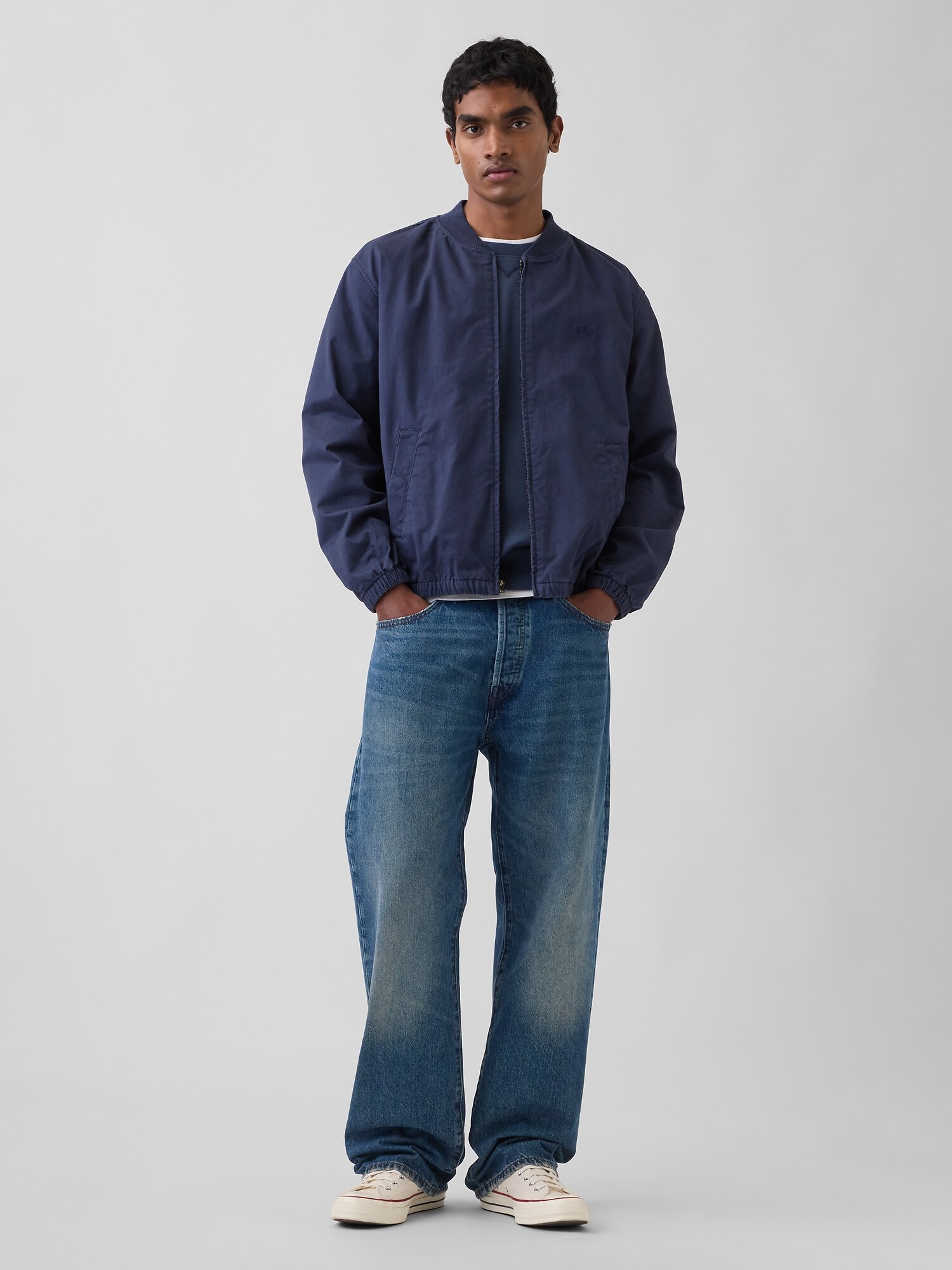 リラックスフィット ボンバージャケット-1