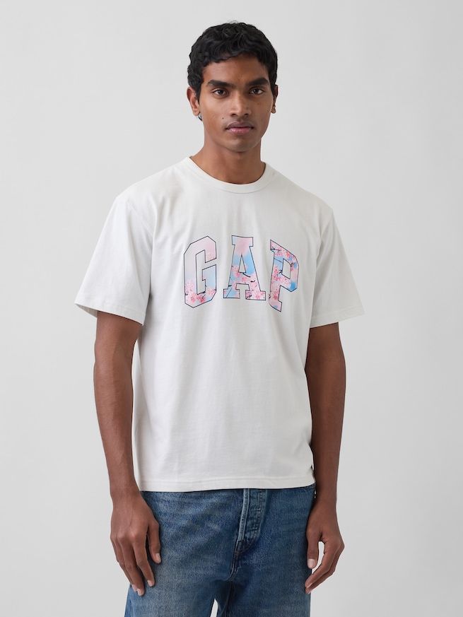 リラックスフィット SAKURA GAPロゴTシャツ-0
