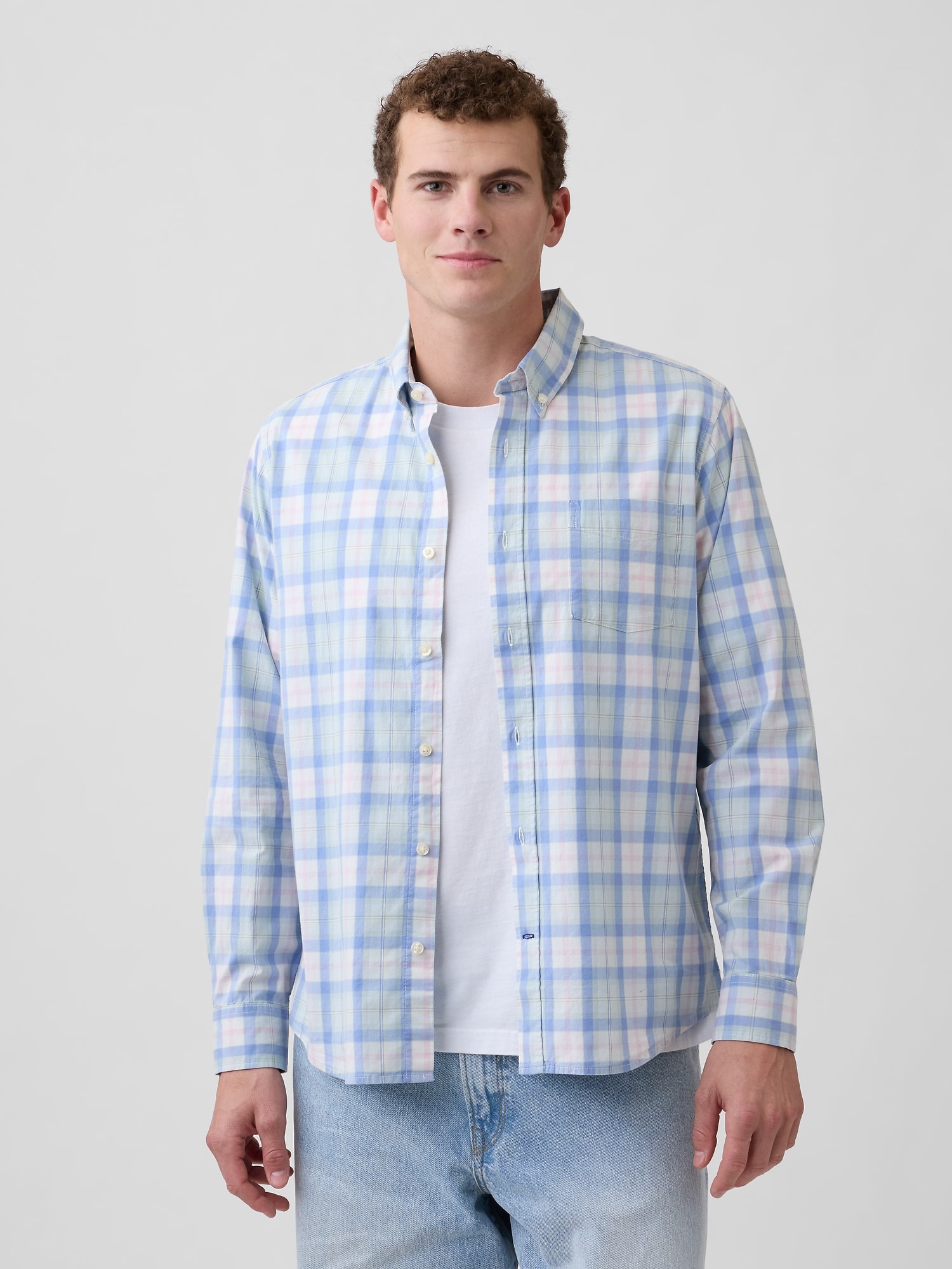 Stretch Poplin Shirt in Standard Fit