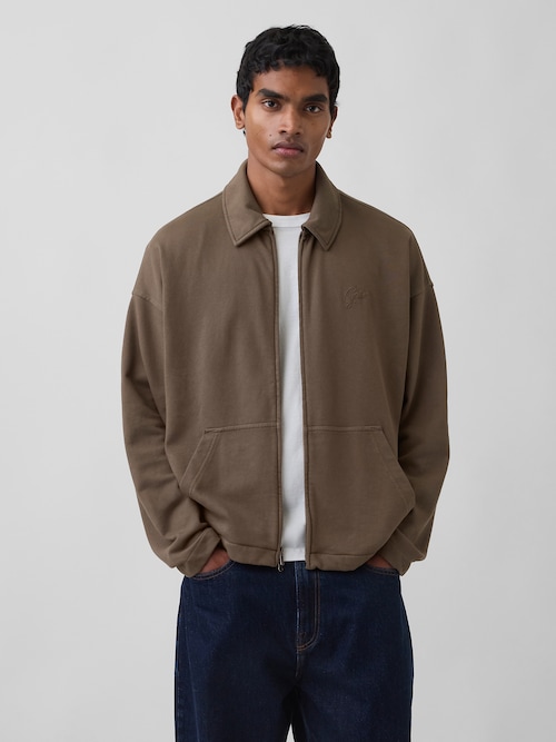 ヴィンテージソフト フレンチテリー ロゴオーバーサイズジャケット