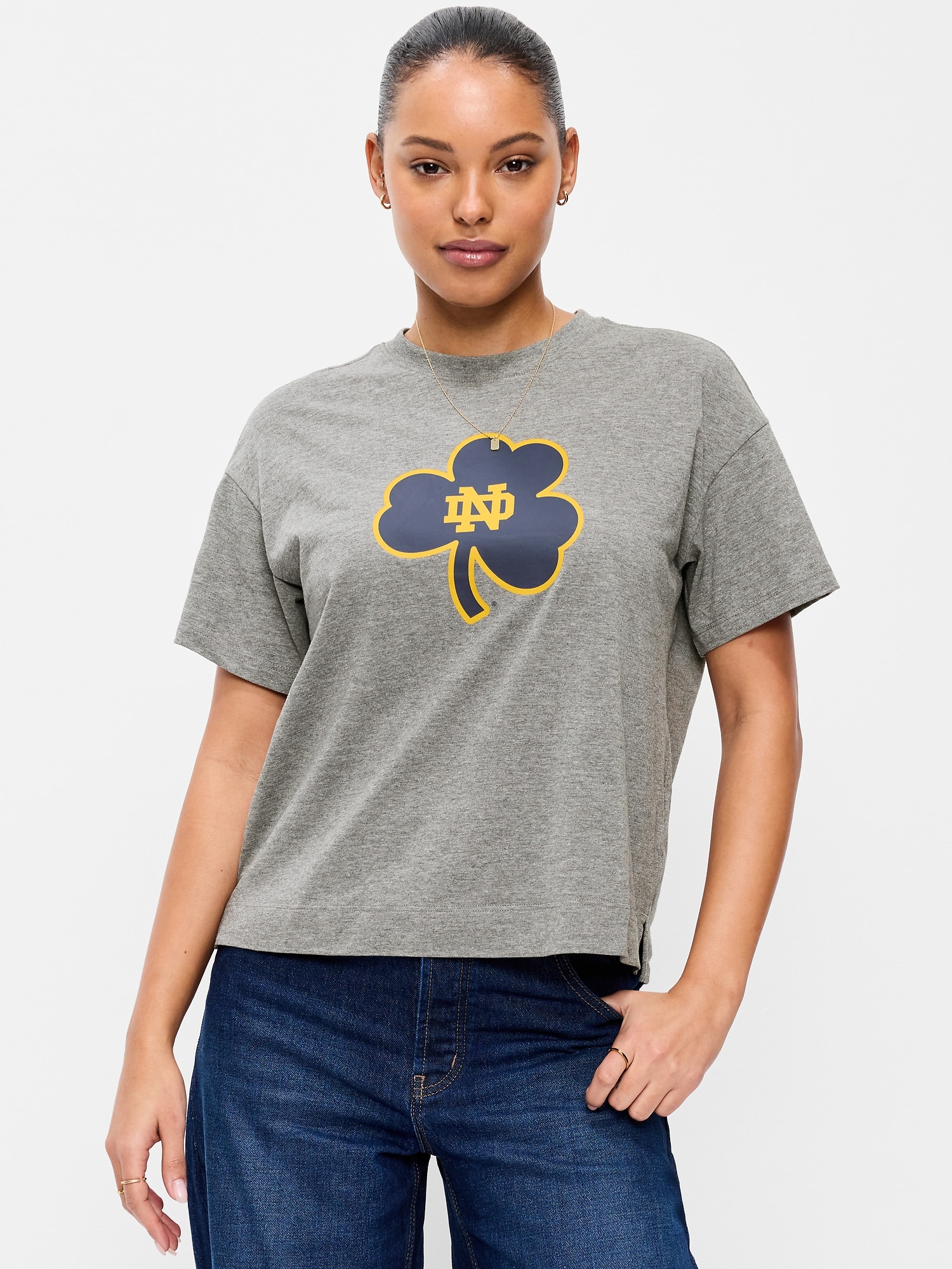 College Crew-Neck T-Shirt for Women