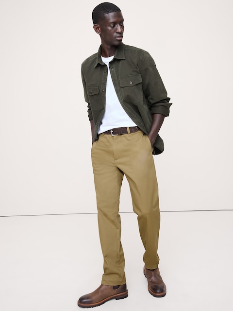 CHINO DROIT EN TISSU ITALIEN EXTENSIBLE