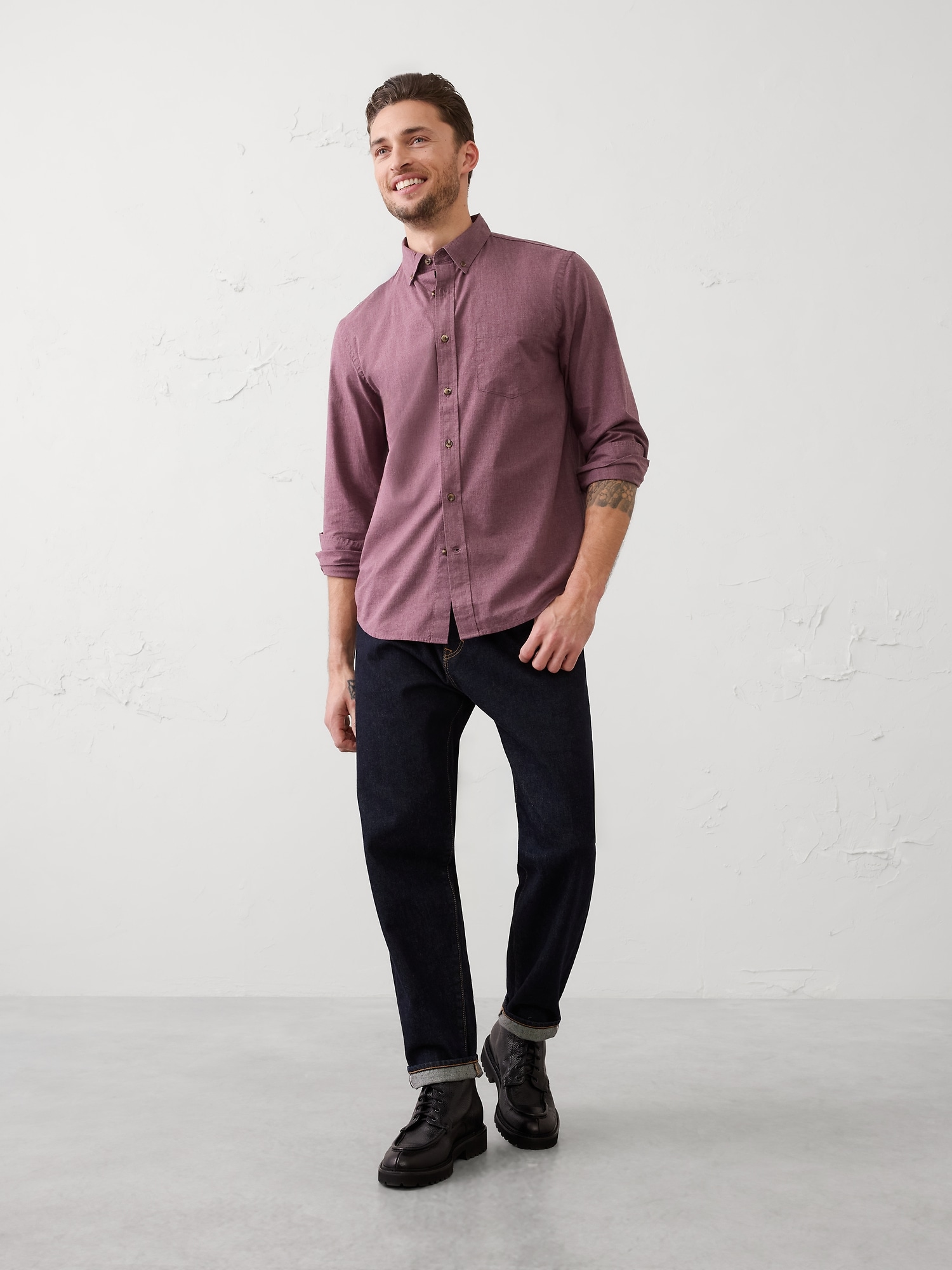 Slim-Fit Softwash Cotton Shirt