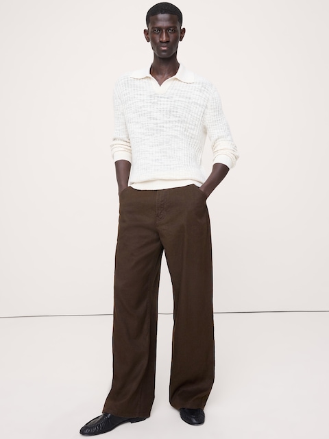 Loose Italian Linen-Cotton Pant
