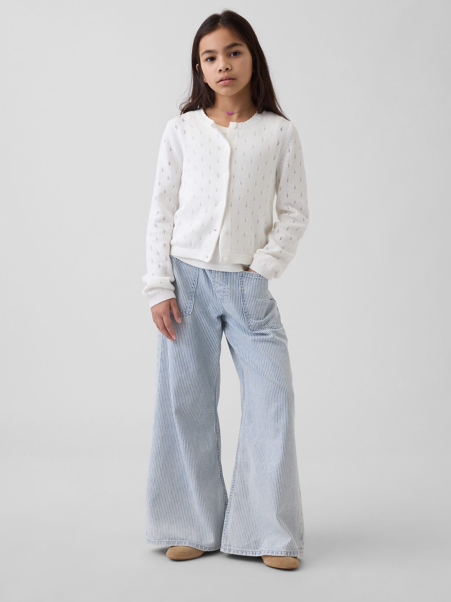 ポインテール ニットカーディガン (キッズ)-3