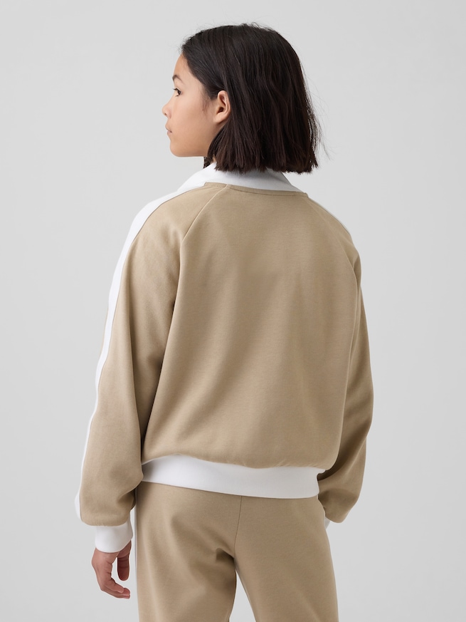 GapFit テック リラックスフィット GAPアスレチックロゴ ジップアップジャケット (キッズ)-2