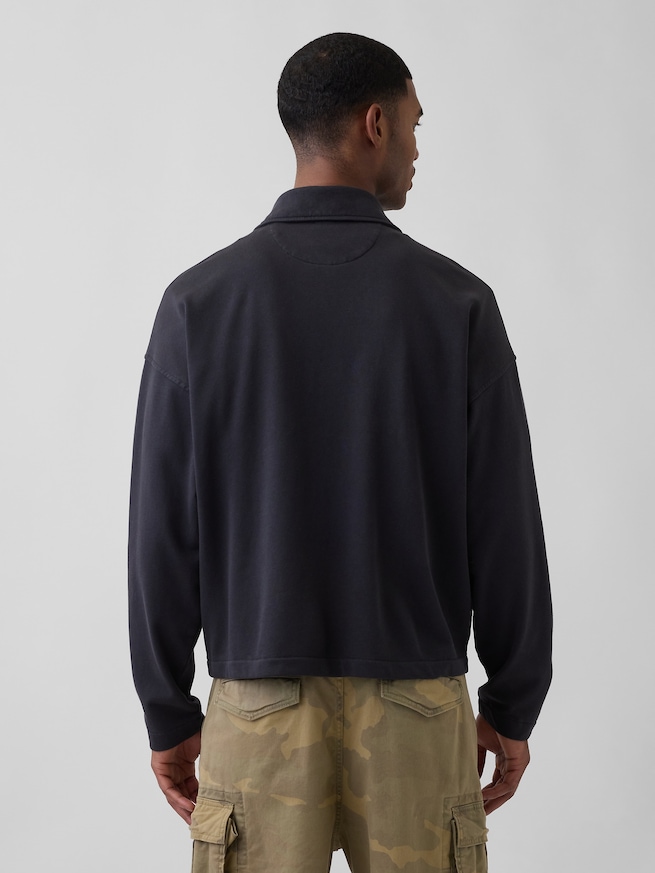 ヴィンテージソフト フレンチテリー ロゴオーバーサイズジャケット-2