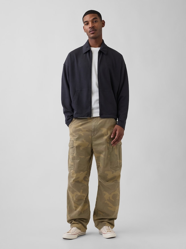 ヴィンテージソフト フレンチテリー ロゴオーバーサイズジャケット-1