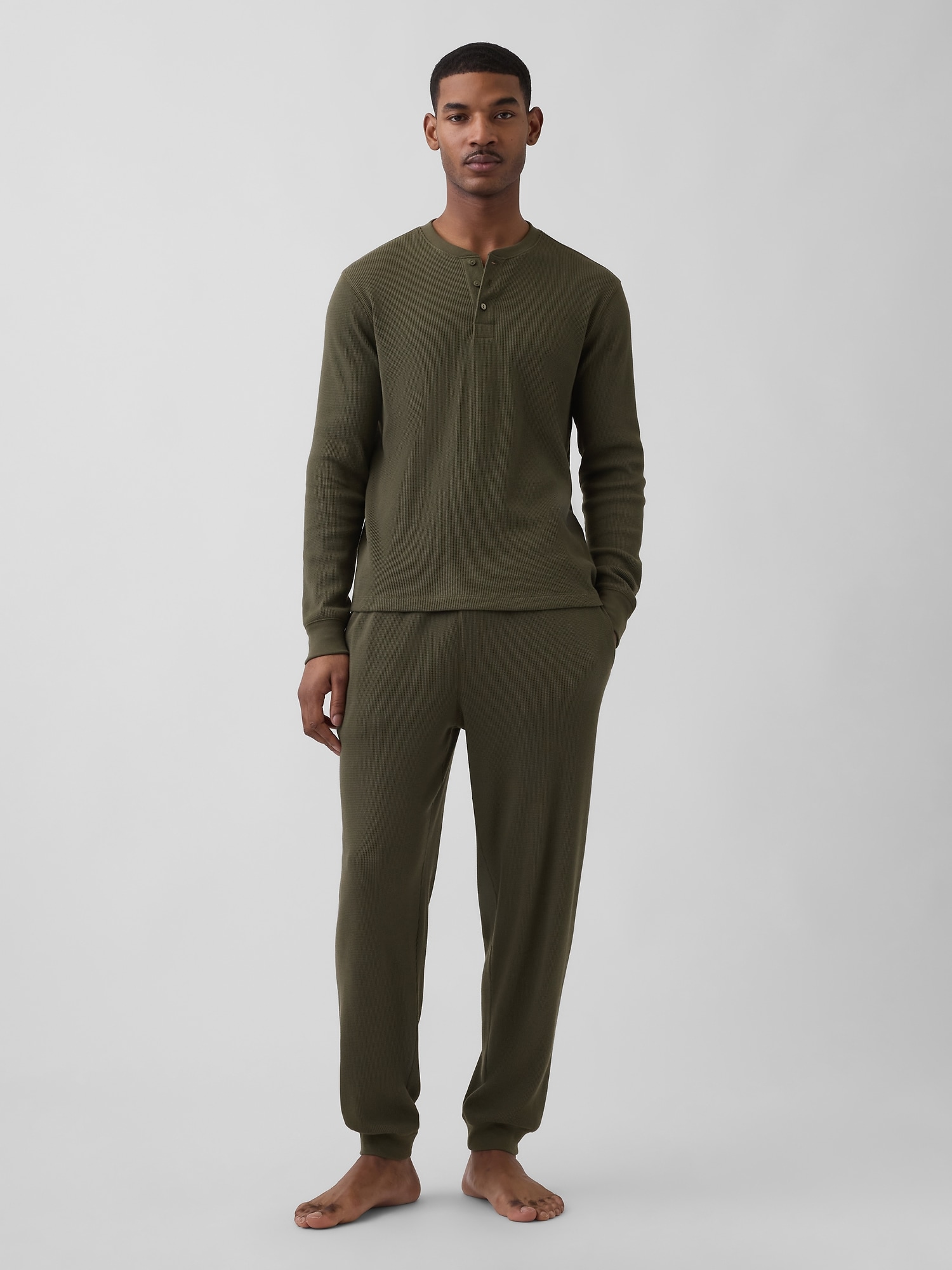 Waffle Henley PJ Set