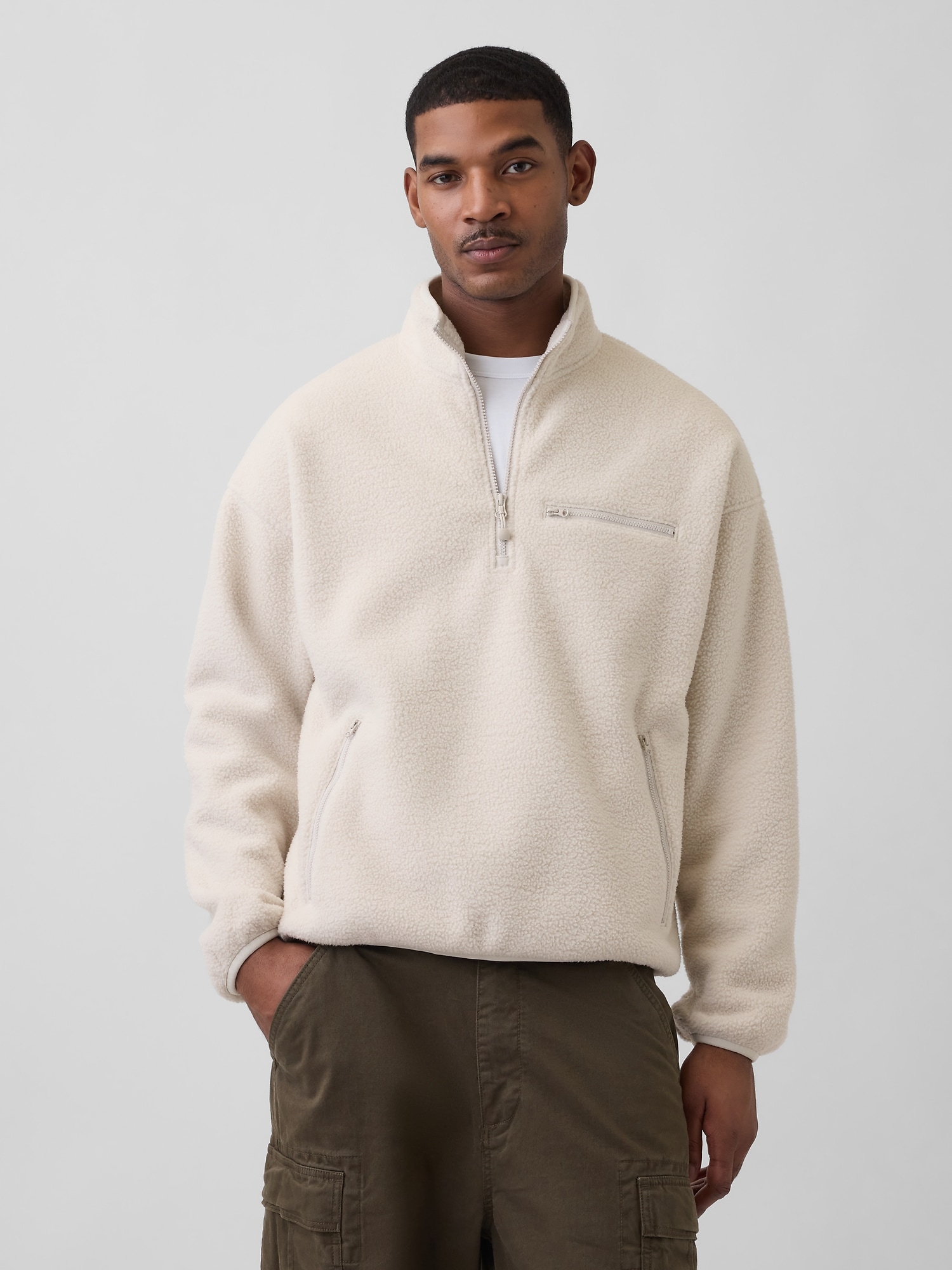 Sherpa Oversized Half-Zip Pullover