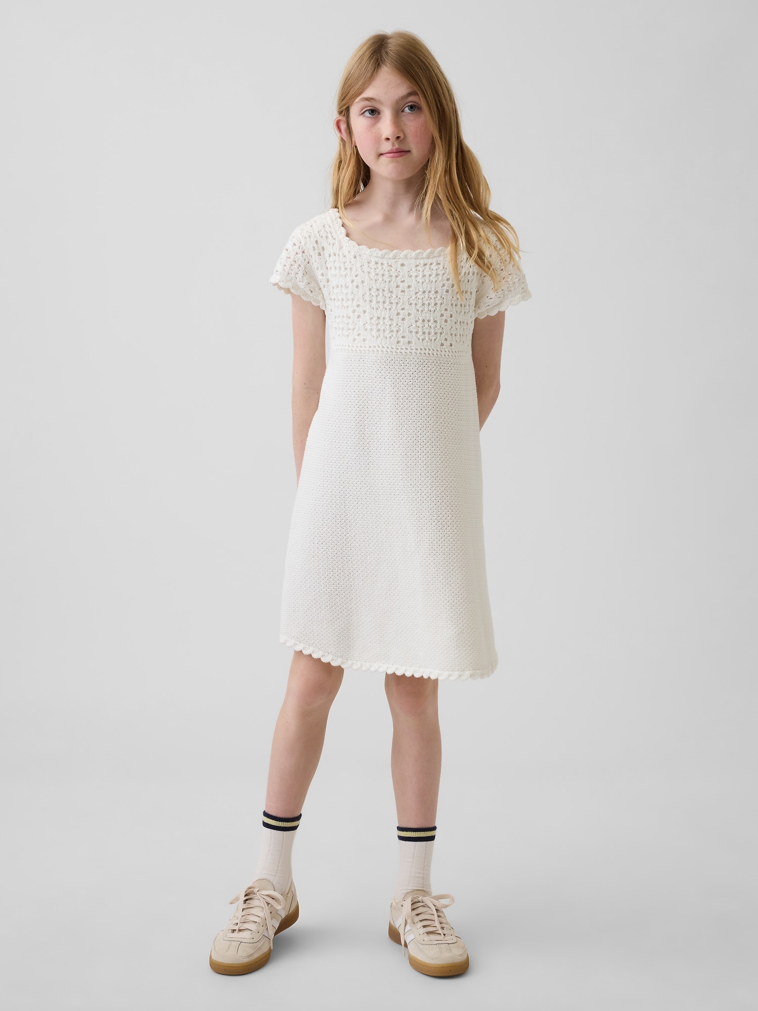 Kids Crochet Sweater Dress
