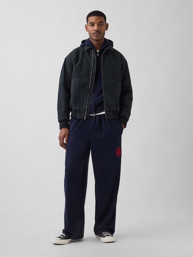 ヴィンテージソフト フレンチテリー GAPロゴ バギースウェットパンツ-3