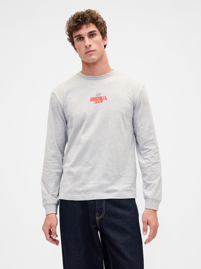 ゴジラ グラフィック GAPロゴ Tシャツ-1