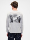 ゴジラ グラフィック GAPロゴ Tシャツ-0