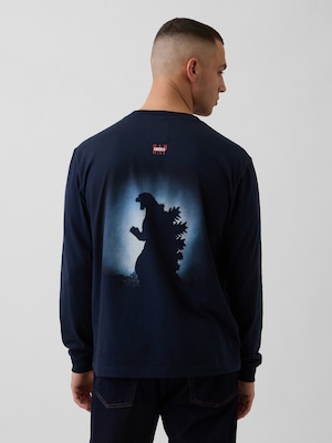 ゴジラ グラフィック GAPロゴ Tシャツ