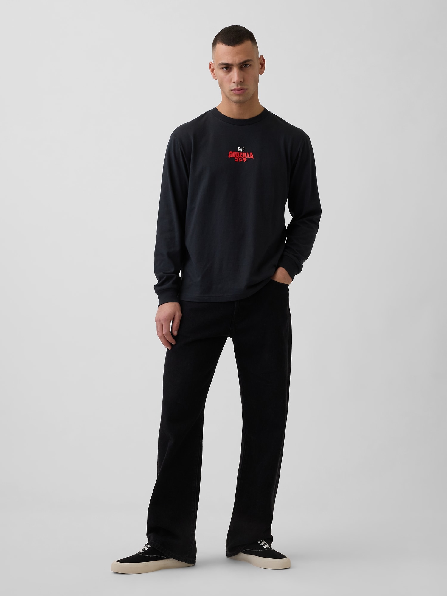 ゴジラ グラフィック GAPロゴ Tシャツ-2