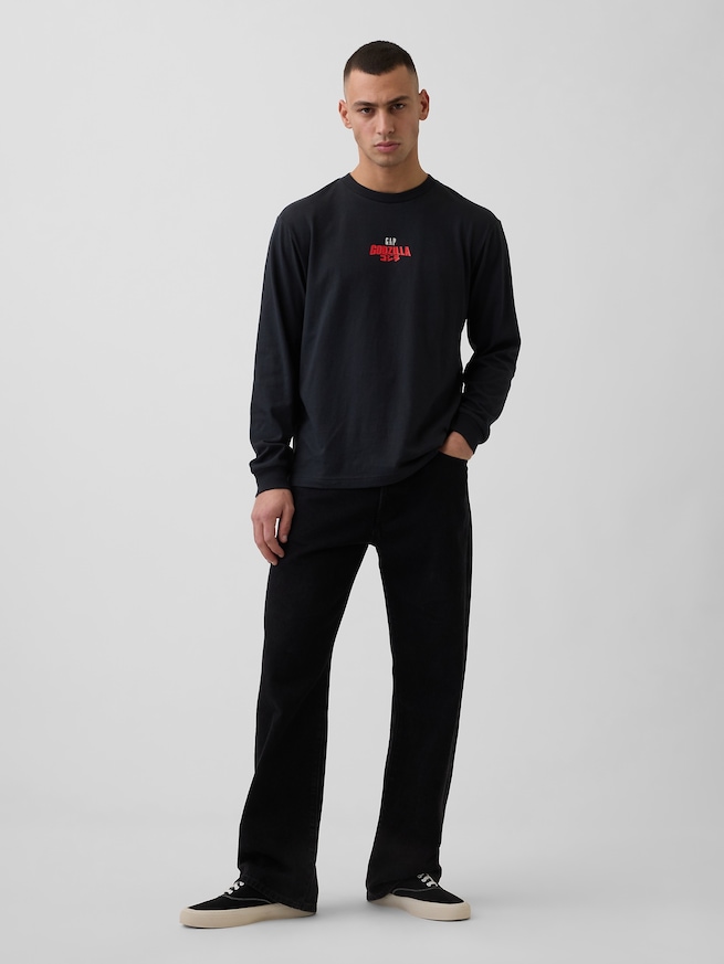 ゴジラ グラフィック GAPロゴ Tシャツ-2
