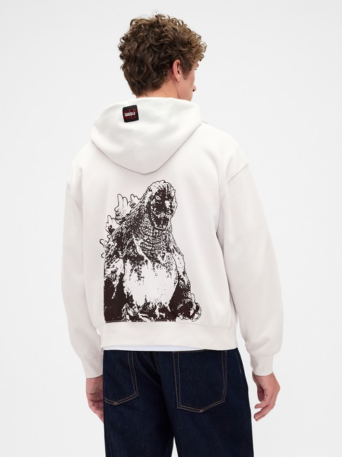 ゴジラ ビンテージソフトグラフィック GAPロゴ ジップアップパーカー