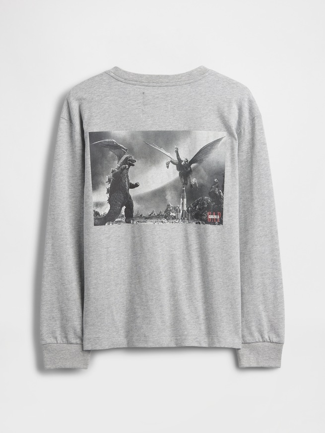 ゴジラ グラフィック GAPロゴ Tシャツ (キッズ)-0