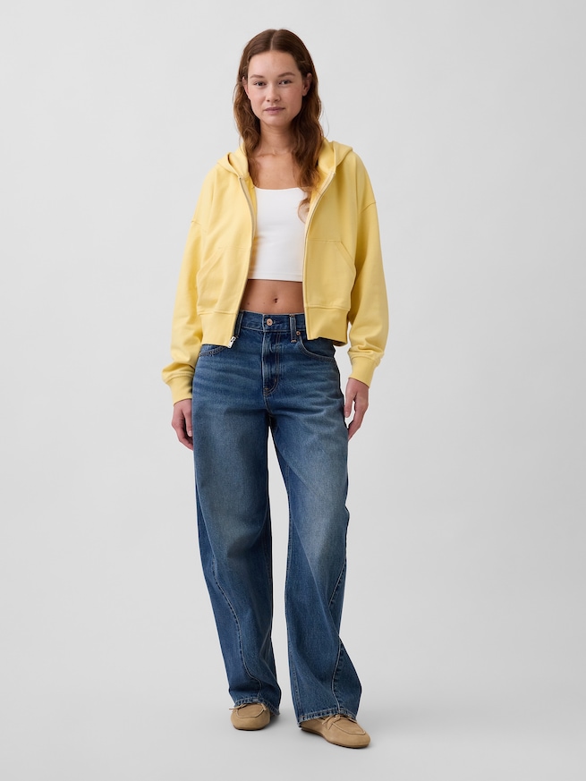 ヴィンテージソフト フレンチテリー ジップアップパーカー-1