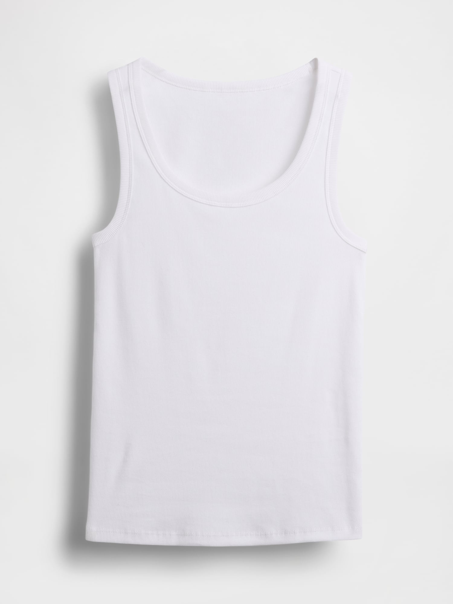 リブ スクープネック タンクトップ-4