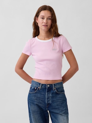 リブ GAPロゴ チビTシャツ