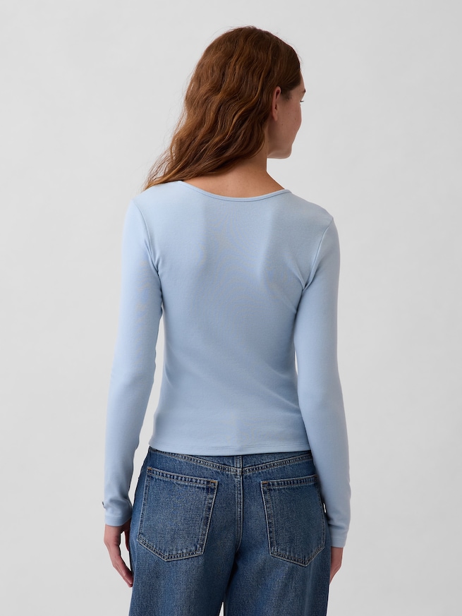 モダン カットアウトTシャツ-2