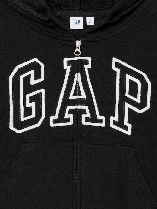 オーバーサイズ GAPロゴ フレンチテリー ジップアップパーカー-2