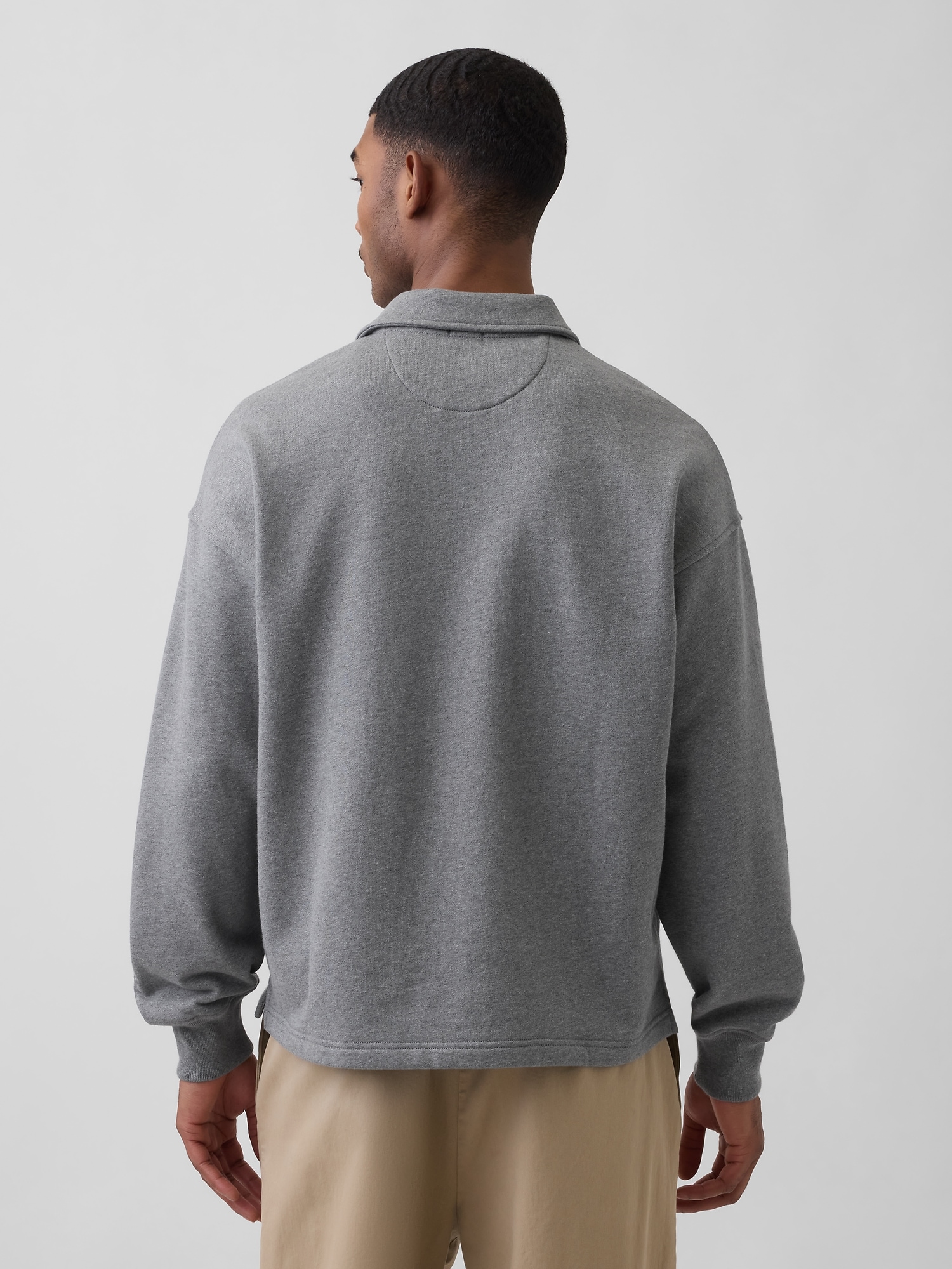 ヘビーウェイト オーバーサイズ ポロスウェットシャツ-2