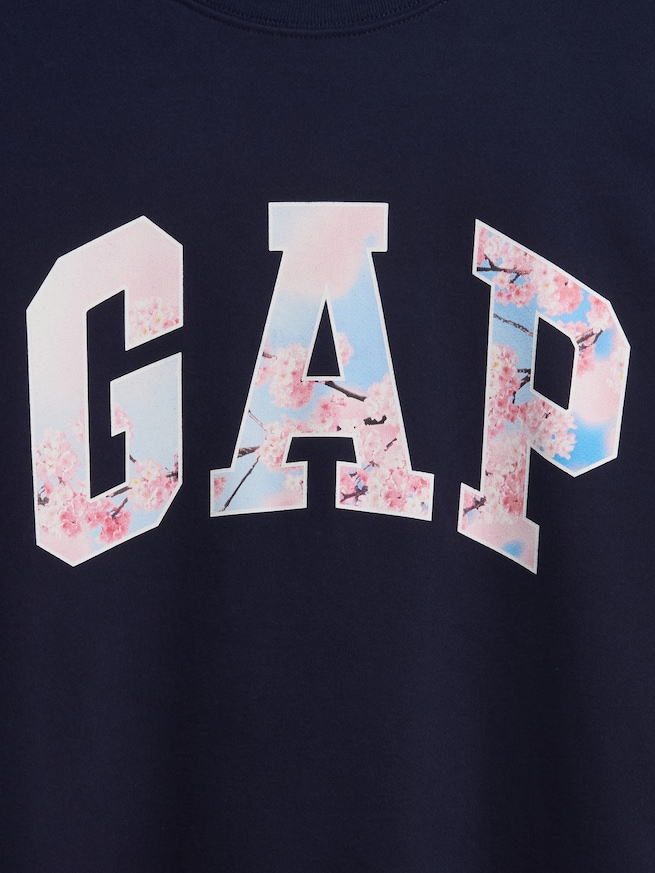 ヴィンテージソフト フレンチテリー オーバーサイズ SAKURA GAPロゴ スウェットシャツ-3