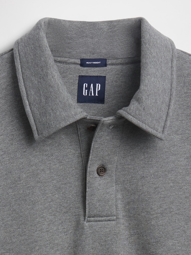 ヘビーウェイト オーバーサイズ ポロスウェットシャツ-3