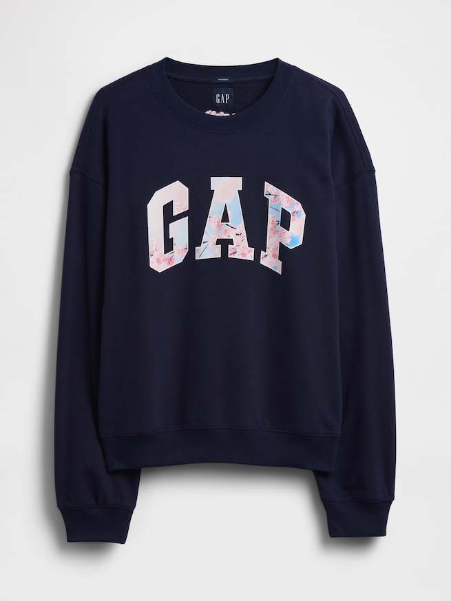 ヴィンテージソフト フレンチテリー オーバーサイズ SAKURA GAPロゴ スウェットシャツ-4