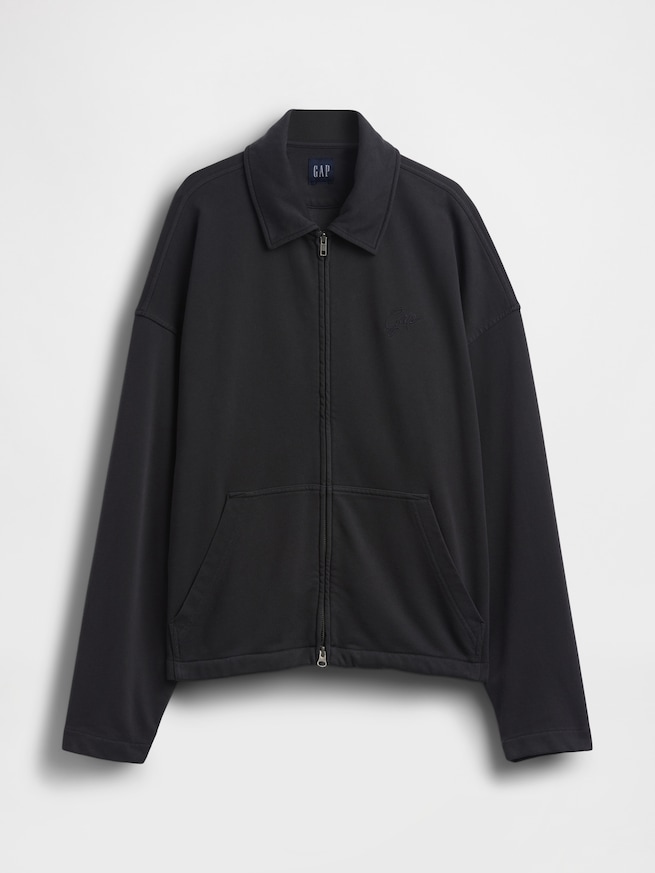 ヴィンテージソフト フレンチテリー ロゴオーバーサイズジャケット-4