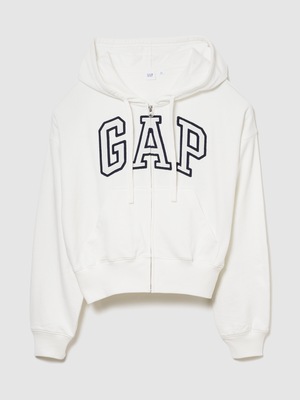 オーバーサイズ GAPロゴ フレンチテリー ジップアップパーカー