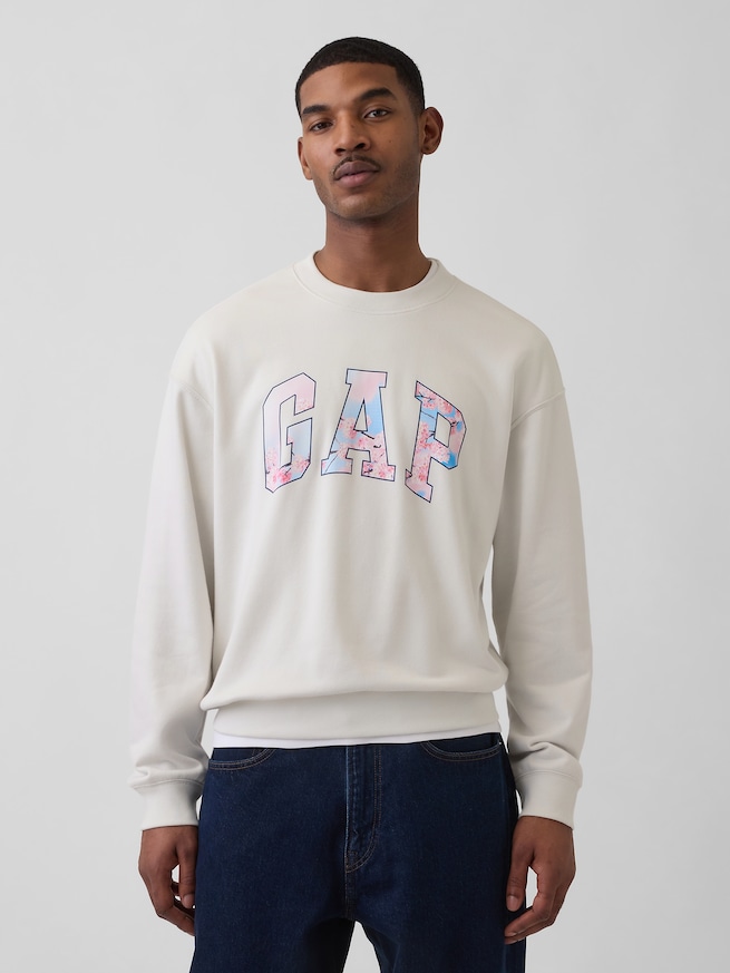 ヴィンテージソフト フレンチテリー オーバーサイズ SAKURA GAPロゴ スウェットシャツ-0