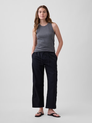 ハイライズ イージーウエスト バレルカーキパンツ