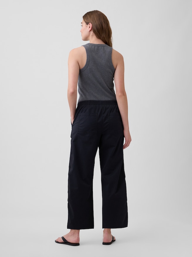 ハイライズ イージーウエスト バレルカーキパンツ-1