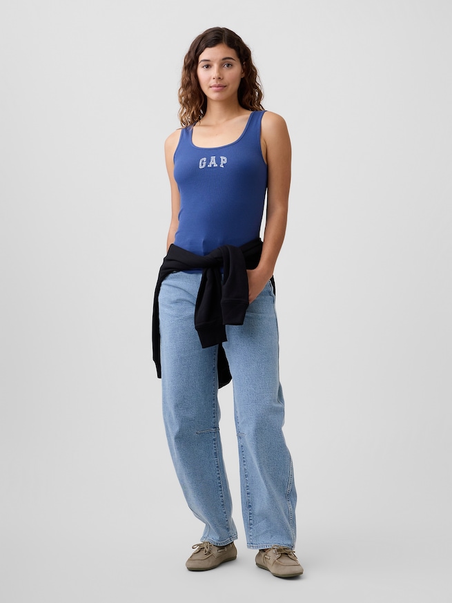リブ GAPロゴ タンクトップ-2