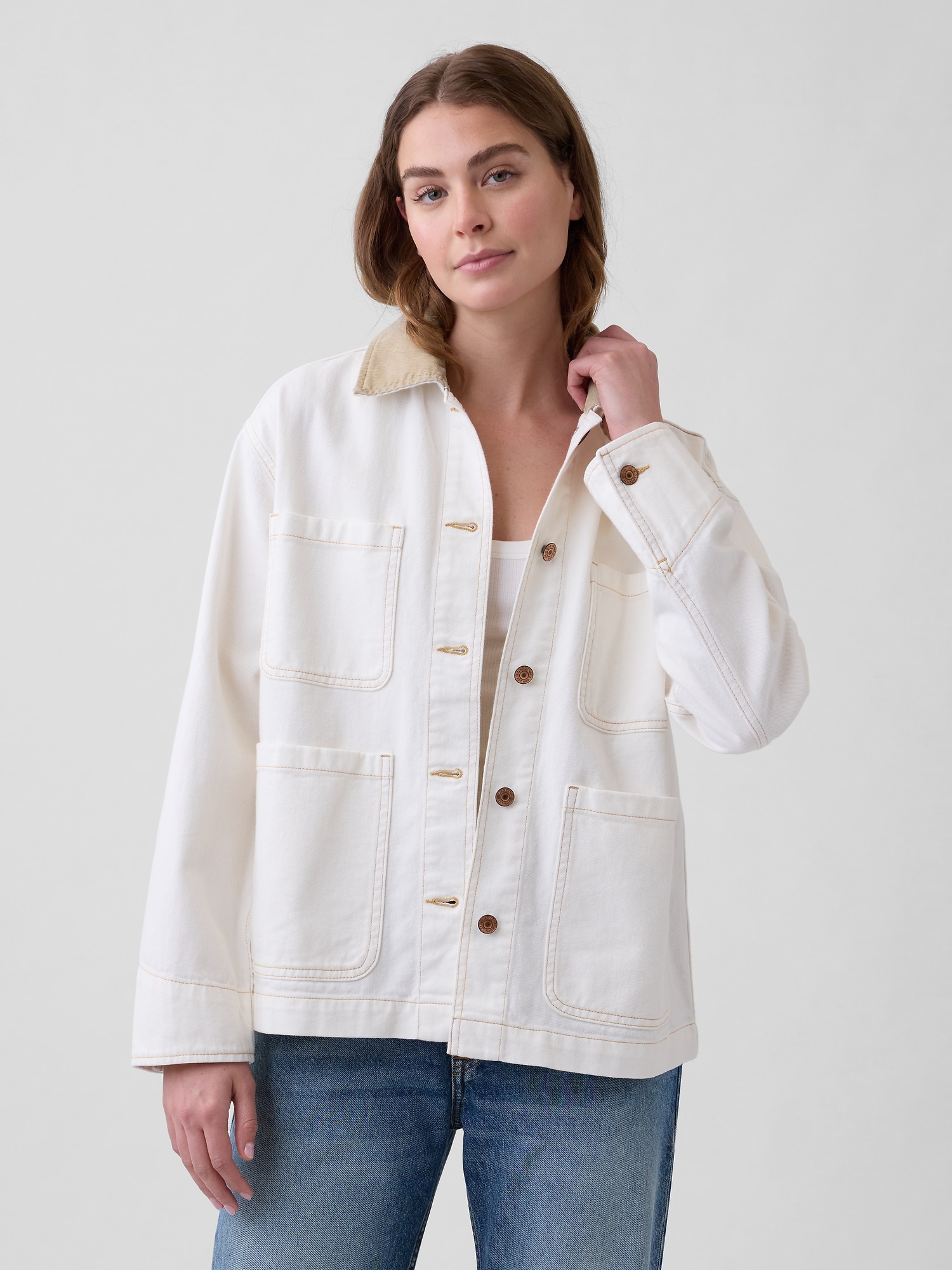 Gap公式オンラインストア | リラックスフィット デニム チョアジャケット