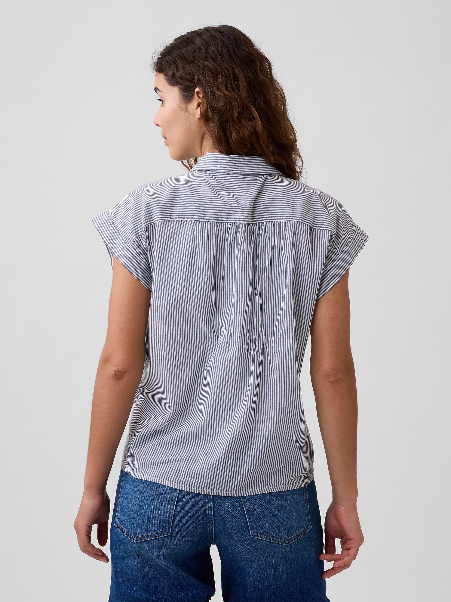 オーバーサイズ ボイルシャツ-1