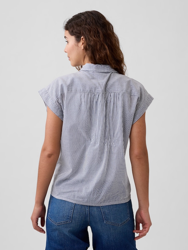 オーバーサイズ ボイルシャツ-1