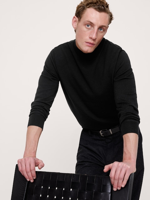 Merino Mock-Neck Sweater