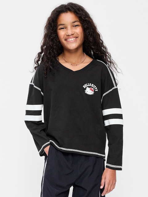 Hello Kitty® V-Neck Graphic T-Shirt for Girls