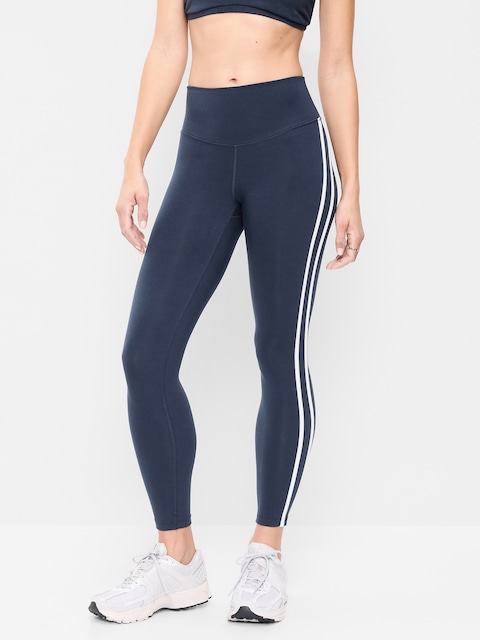 LEGGING À RAYURES LATÉRALES EN COTON À TAILLE HAUTE LONGUEUR 7/8 POWERCHILL