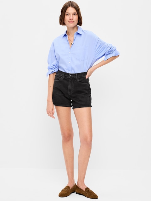 High-Waisted Wow Jean Shorts -- 4-inch inseam
