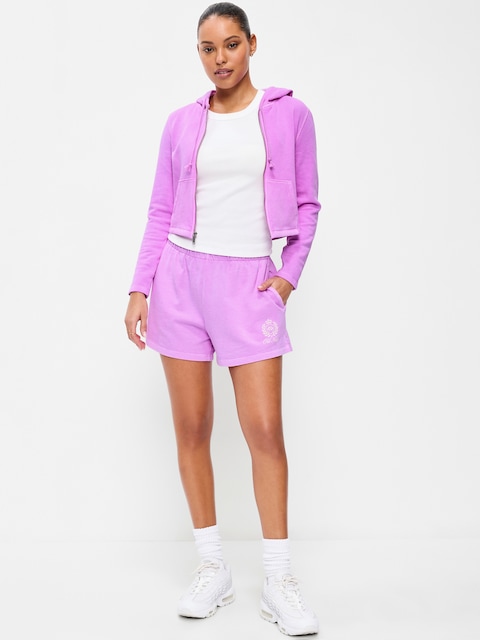 High-Waisted Loose Logo Shorts -- 3-inch inseam