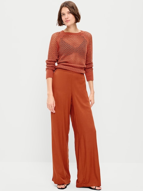 High-Waisted Playa Wide-Leg Pants