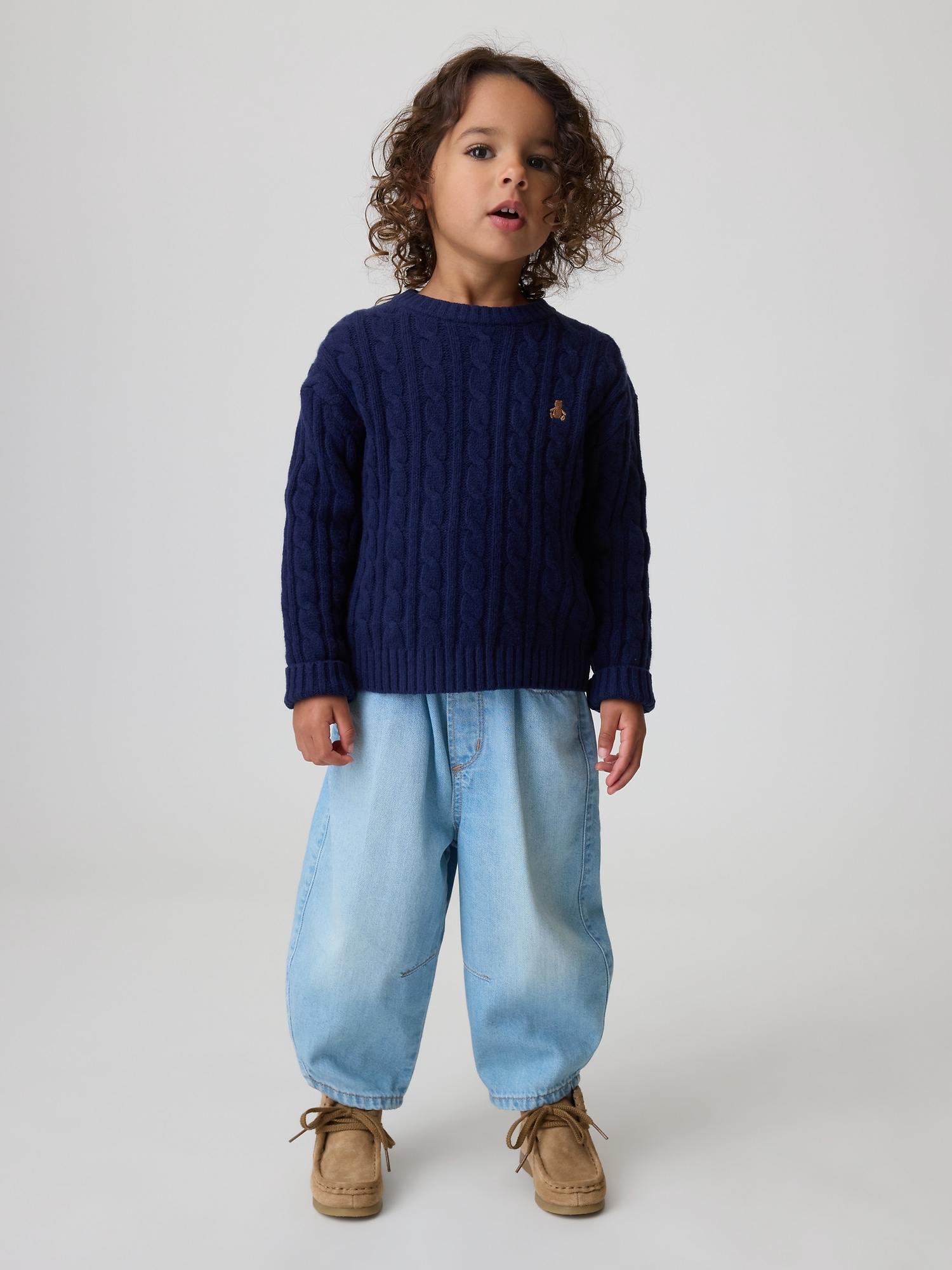 Jean coupe baril à taille élastique pour Bébé et Tout-petit