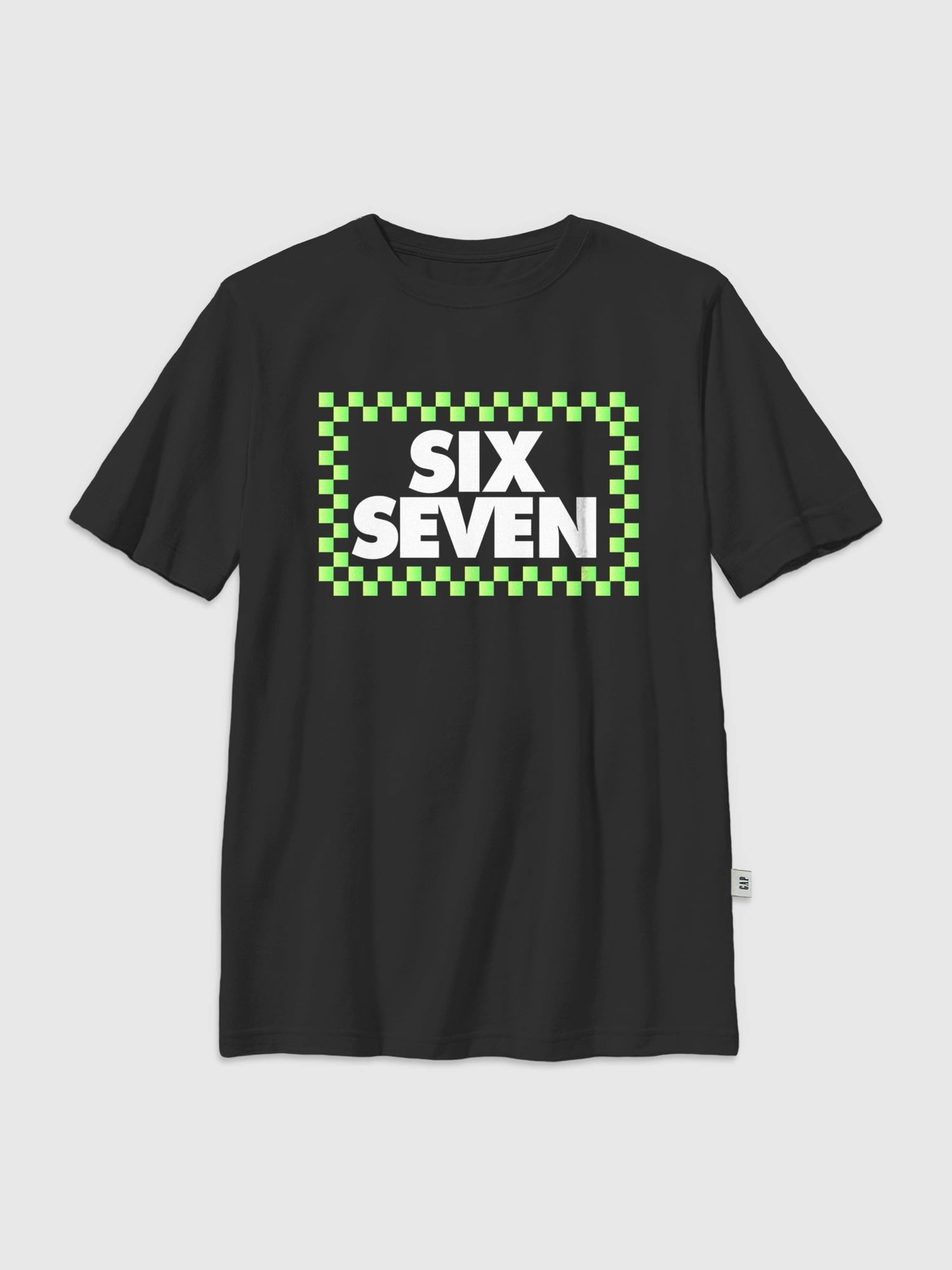 Kids Six Seven Checkered Graphic T-Shirt